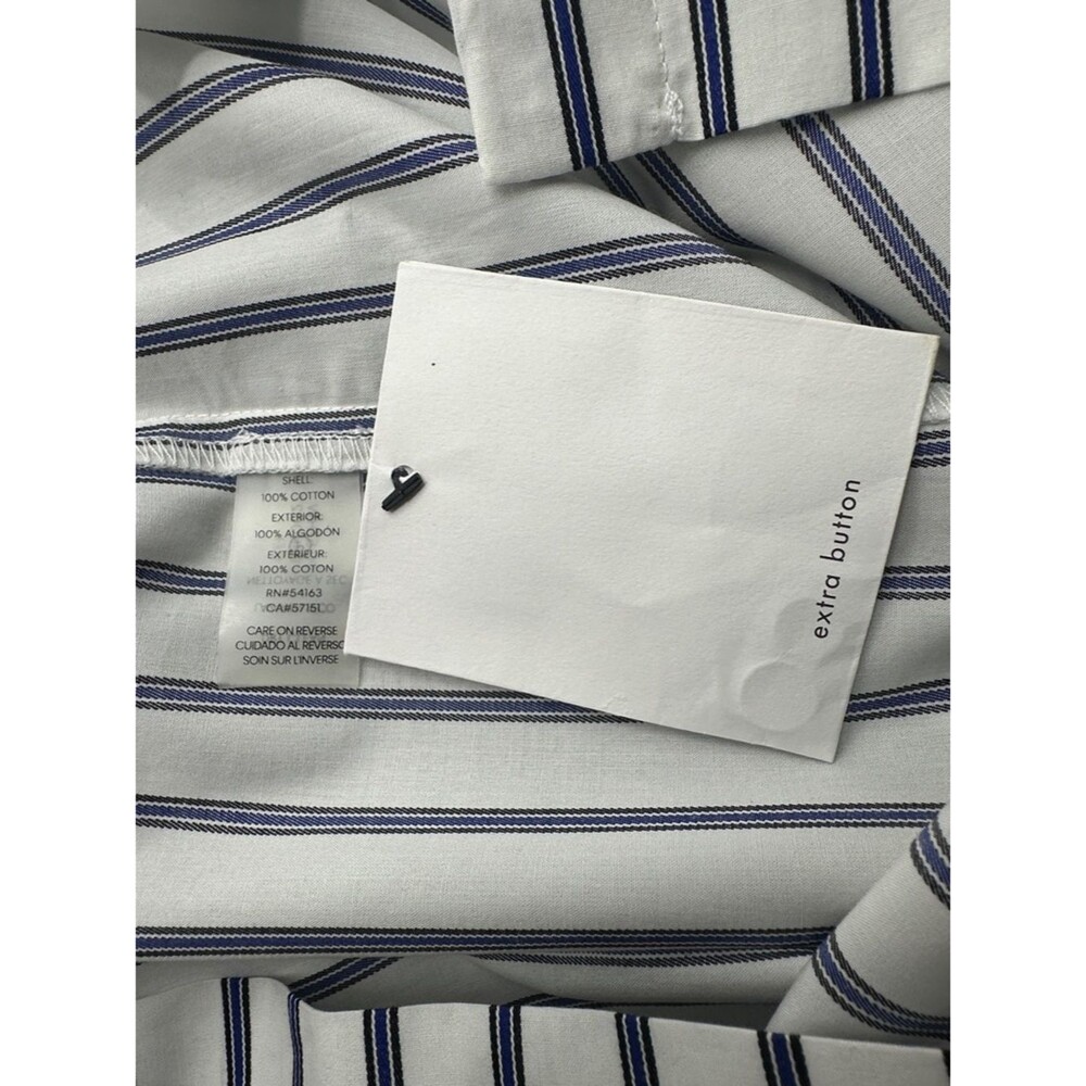 Calvin Kline Blue Stripe Cotton Shirt Dress Size 10 NWT - Picture 13 of 13